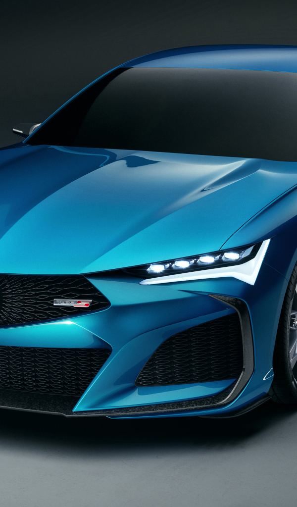 Синий автомобиль Acura Type S Concept 2019 года