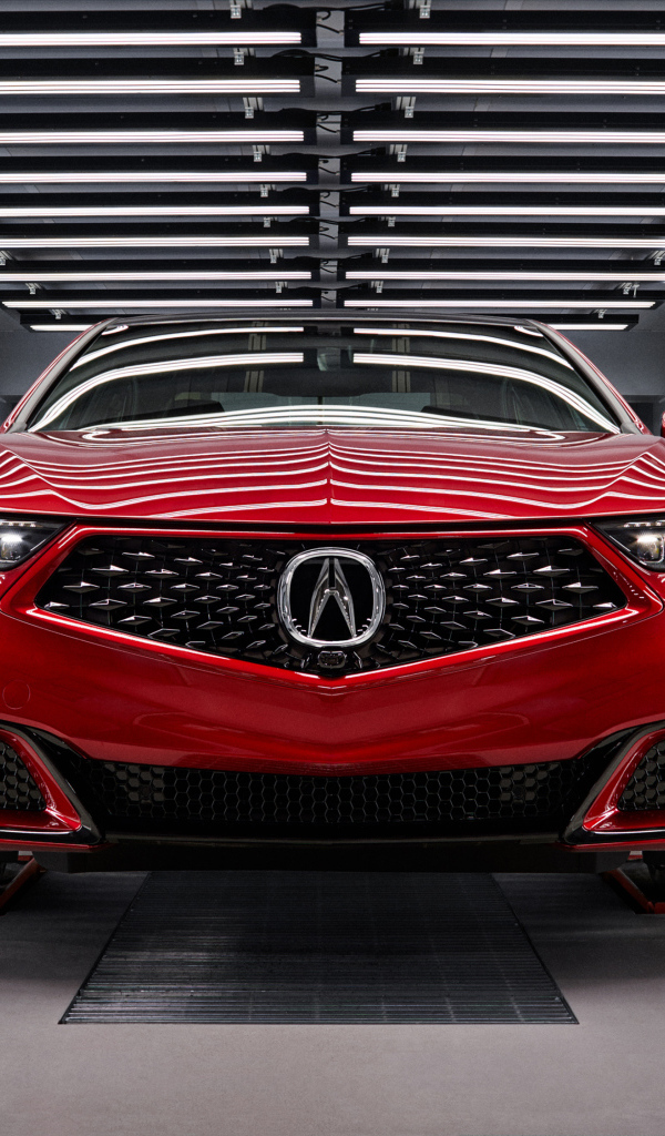 Красный автомобиль  Acura TLX PMC 2020 года
