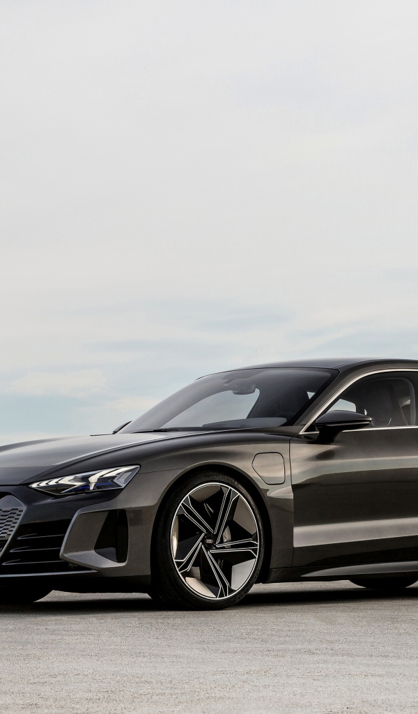 Audi e-tron electric car on a blue sky background