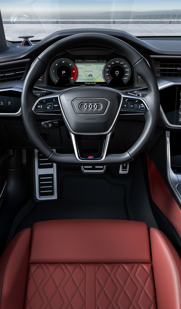 Дорогой кожаный салон автомобиля Audi S7 Sportback TDI 2019 года