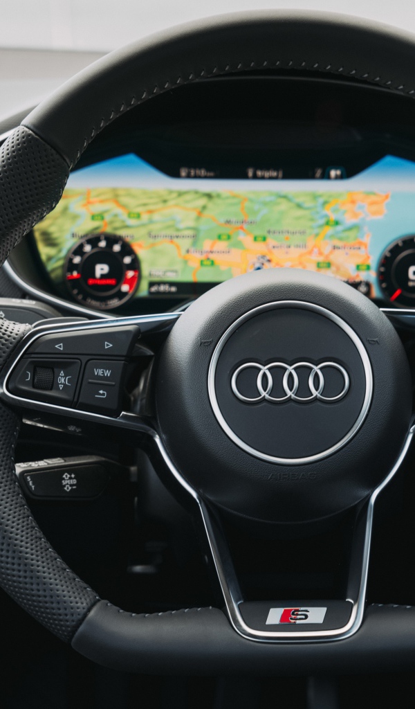 Кожаный руль автомобиля Audi TTS Coupe 2019 года