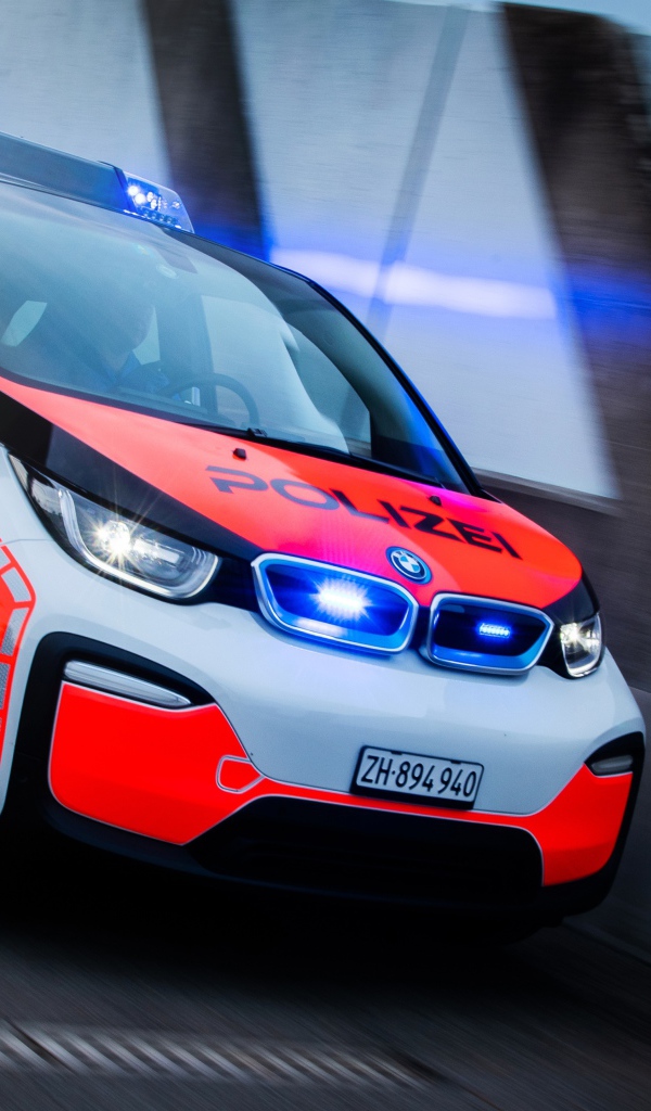 Служебный автомобиль BMW I3 Polizei 2019 года