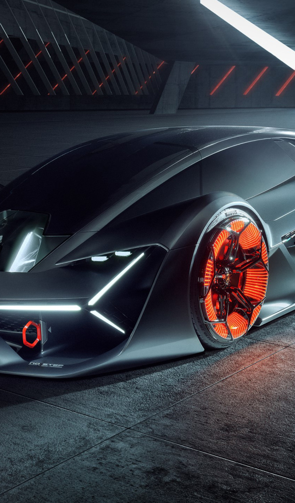 Дорогой стильный автомобиль Lamborghini Terzo Millennio 2019 года
