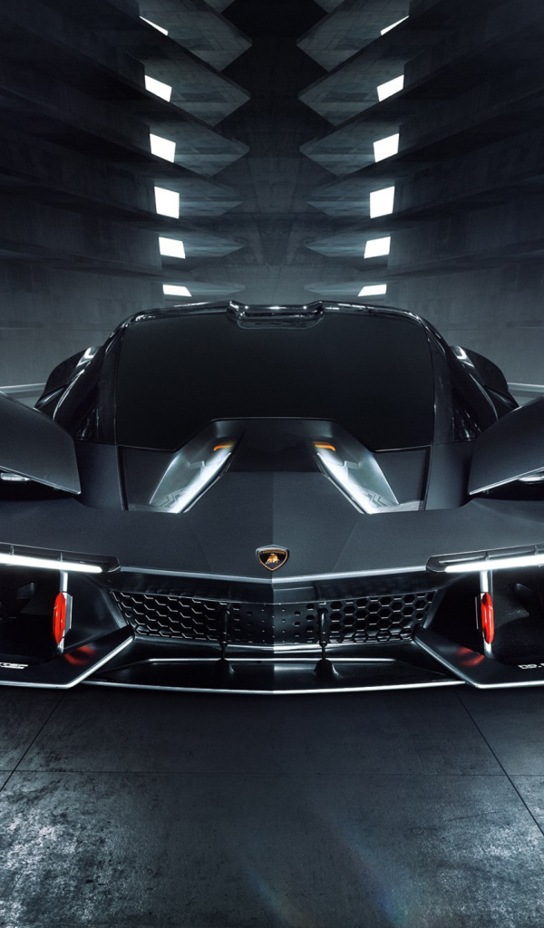 Дорогой спортивный автомобиль Lamborghini Terzo Millennio 2019 года вид спереди