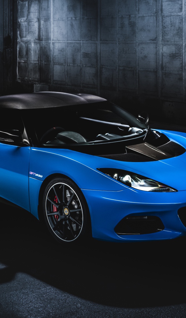 Синий автомобиль Lotus Evora GT410 Sport 