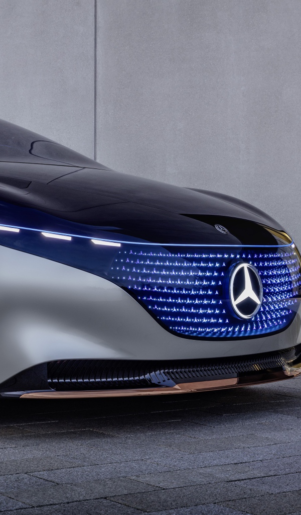 Перед автомобиля Mercedes-Benz Vision EQS 2019 года