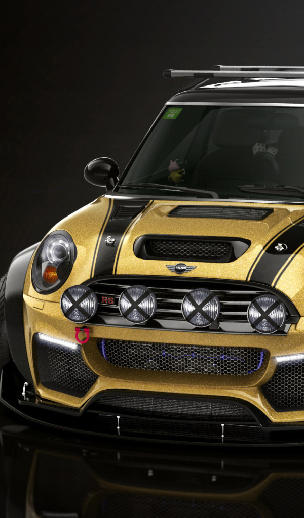 Стильный MINI CGI на сером фоне