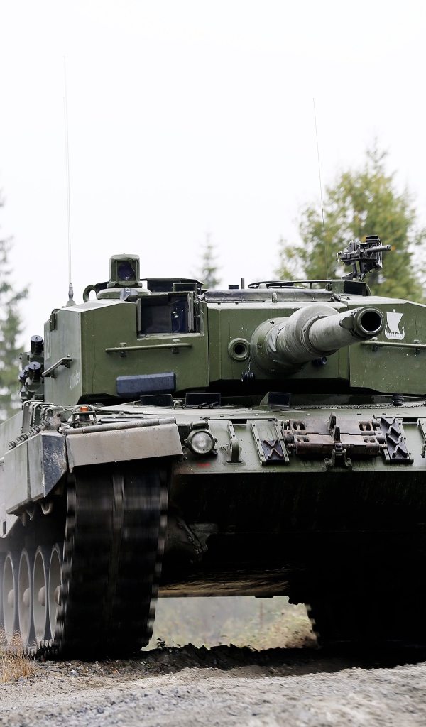 Зеленый танк Леопард 2