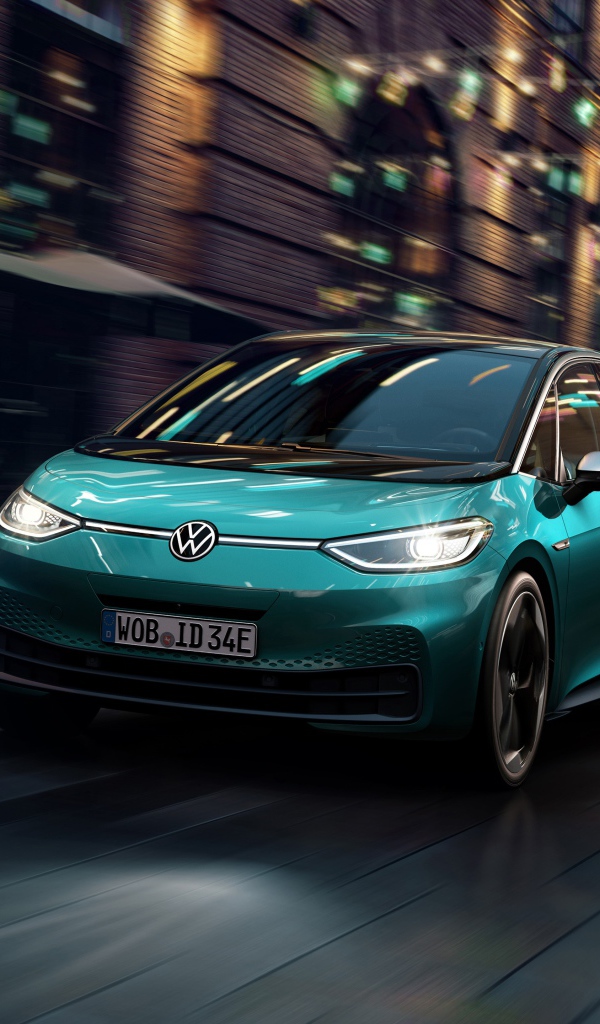 Автомобиль Volkswagen ID.3 1st 2019 года цвет голубой металлик 