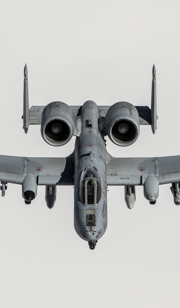 American attack plane Fairchild Republic A-10 Thunderbolt II in the sky