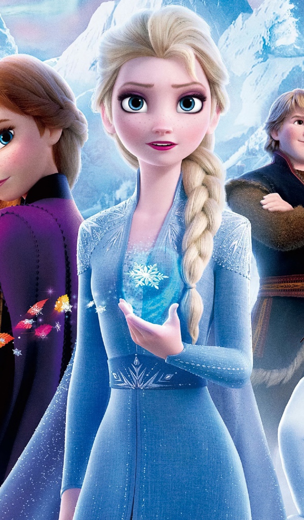 Красивый постер нового мультфильма Холодное сердце 2