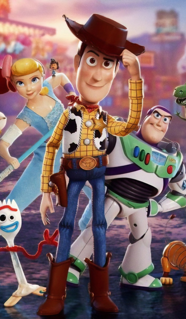 Cartoon characters of toy story 4 close-up