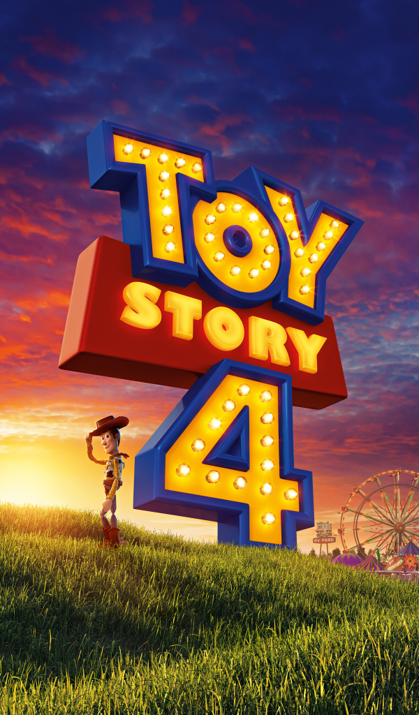 Ковбой Вуди на зеленой траве персонаж мультфильма История игрушек 4