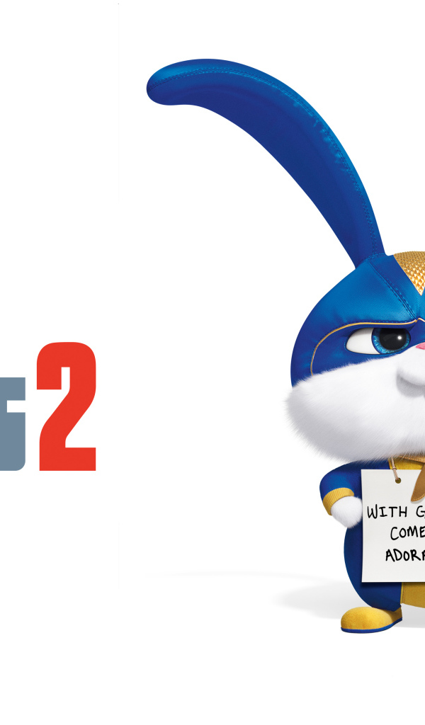Кролик Снежок на постере нового мультфильма Тайная жизнь домашних животных 2