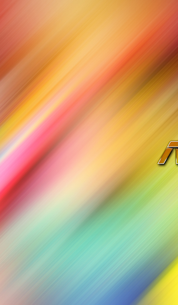 Логотип ASUS на разноцветном фоне