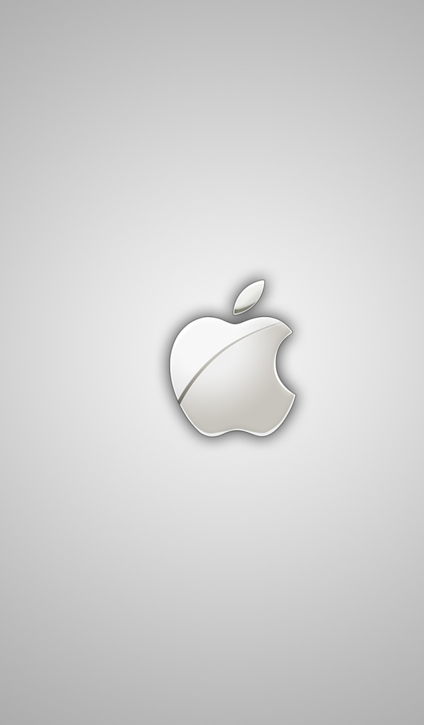 Значок Apple на сером фоне