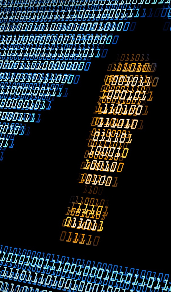 Восклицательный знак из цифрового кода