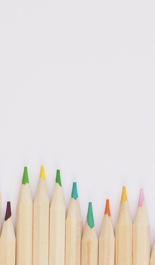 Острые карандаши на белом фоне
