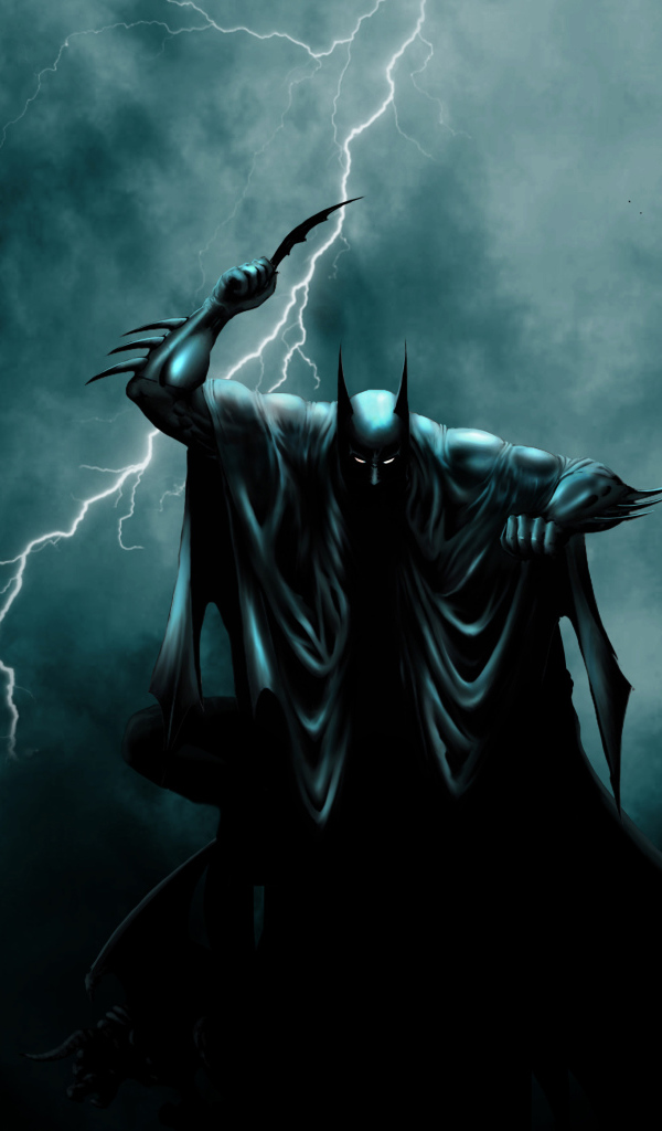 Темный рыцарь с молнией, рисунок