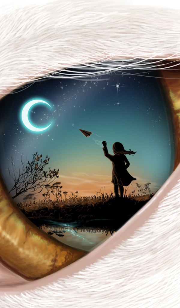 Фантастический глаз с рисунком 