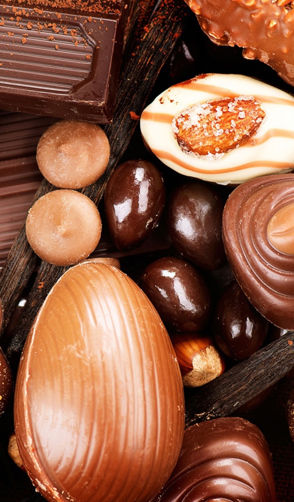 Аппетитные шоколадные сладости крупным планом