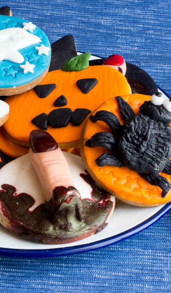 Страшное печенье угощение на праздник Хэллоуин 