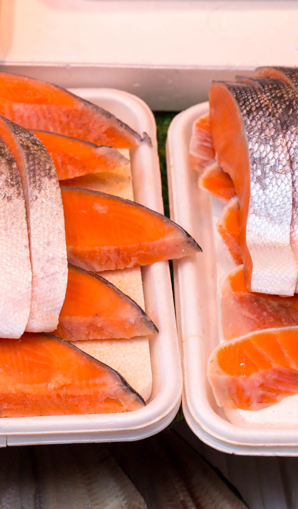 Филе свежей форели в лотках