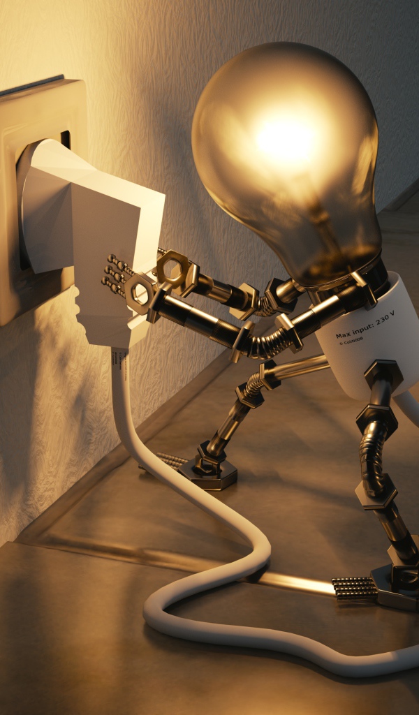 Лампочка включает себя в розетку 