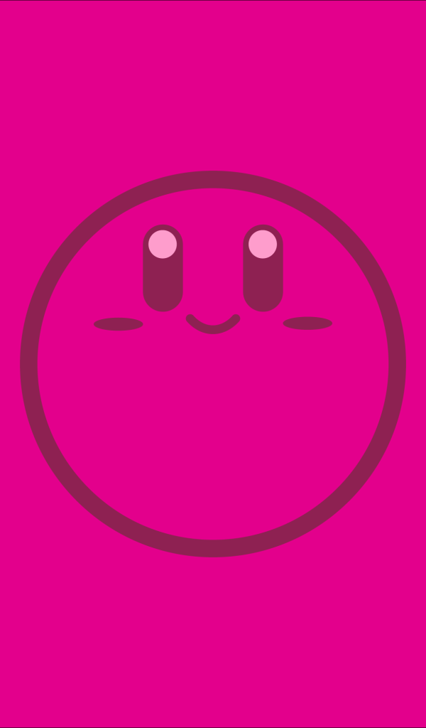 Компьютерная игра Kirby логотип на розовом фоне