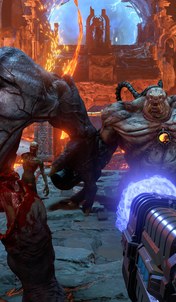 Кадр компьютерной игры DOOM Eternal, 2019