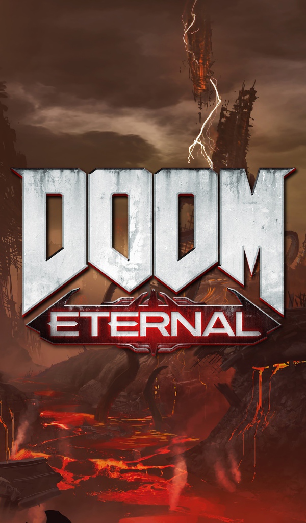 Логотип компьютерной игры Doom Eternal, 2019 года