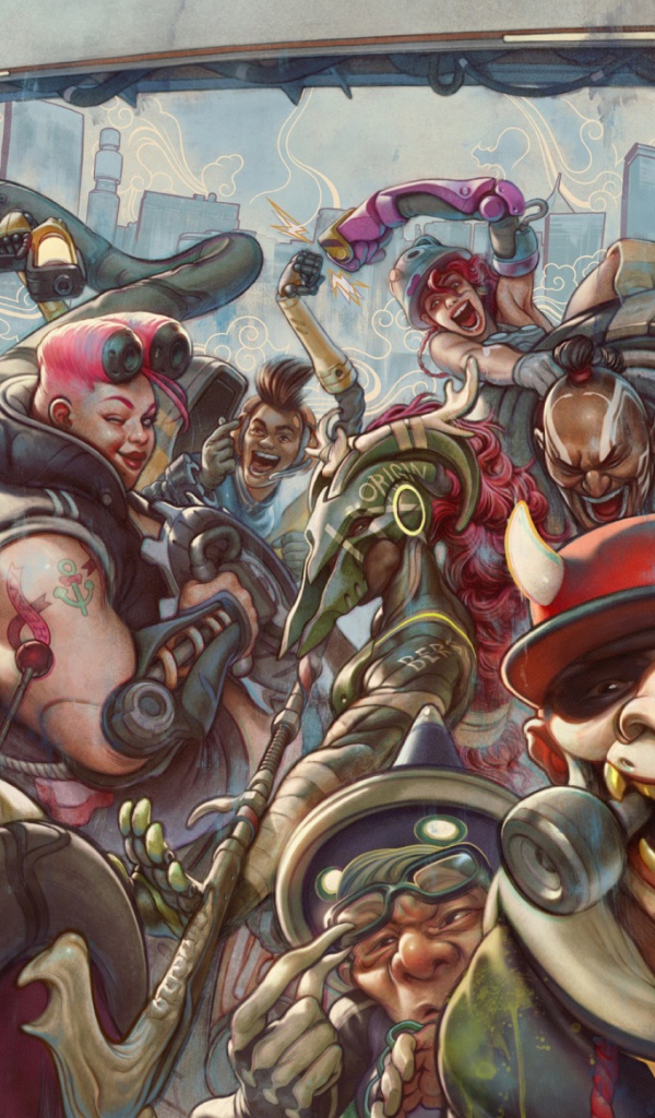 Постер компьютерной игры Bleeding Edge, 2019 года