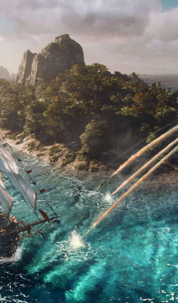 Морская баталия в компьютерной игре Skull & Bones, 2019 года