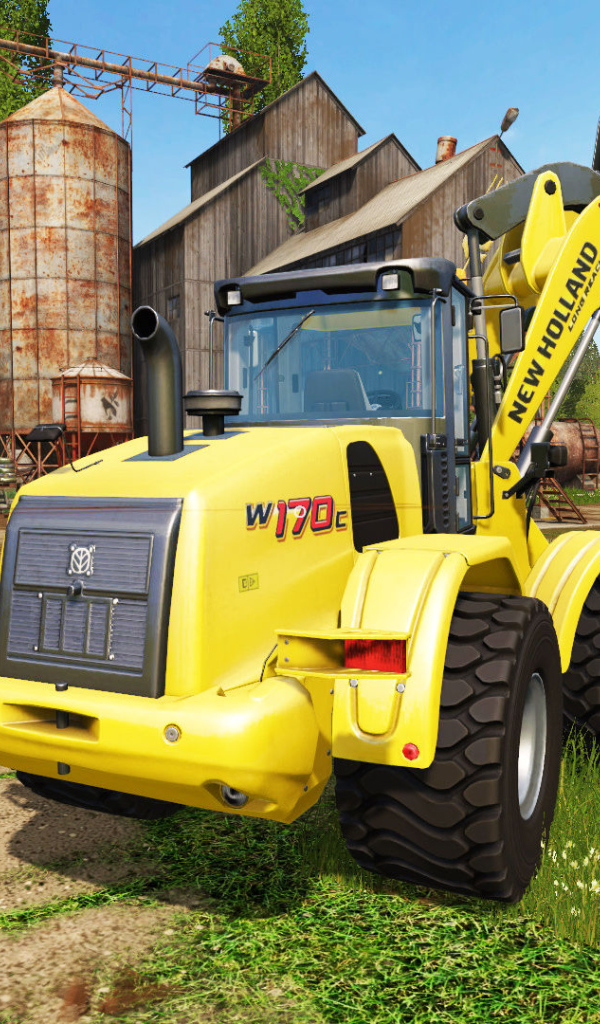 Колёсный фронтальный погрузчик New Holland W170C для видеоигры Farming Simulator 17