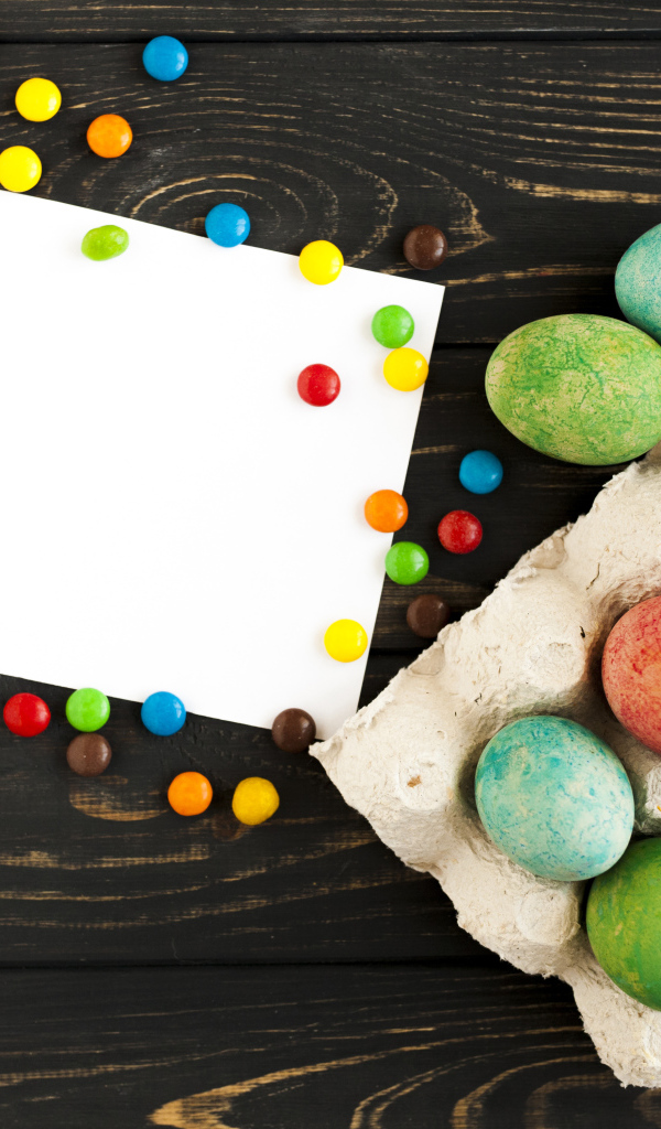 Шаблон поздравительной открытки на праздник Пасха