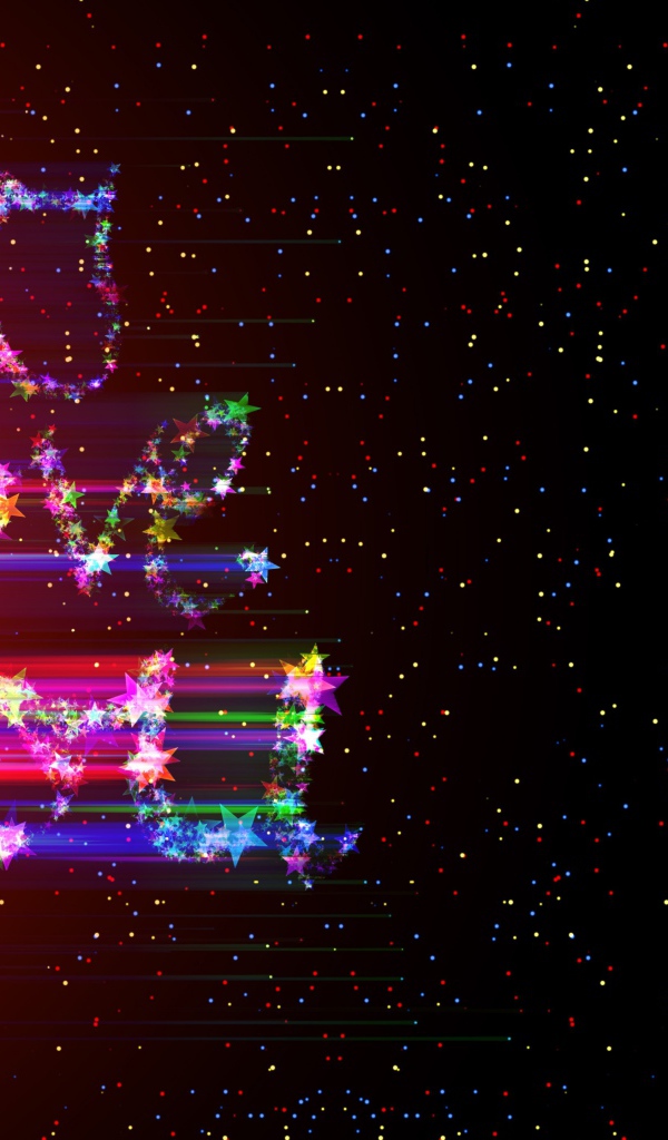 Блестящая надпись я тебя люблю на черном фоне