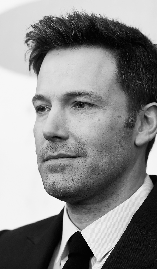Popular actor Ben Affleck black and white photo