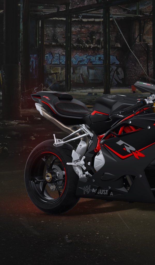 Красивый спортивный мотоцикл  Agusta F4  