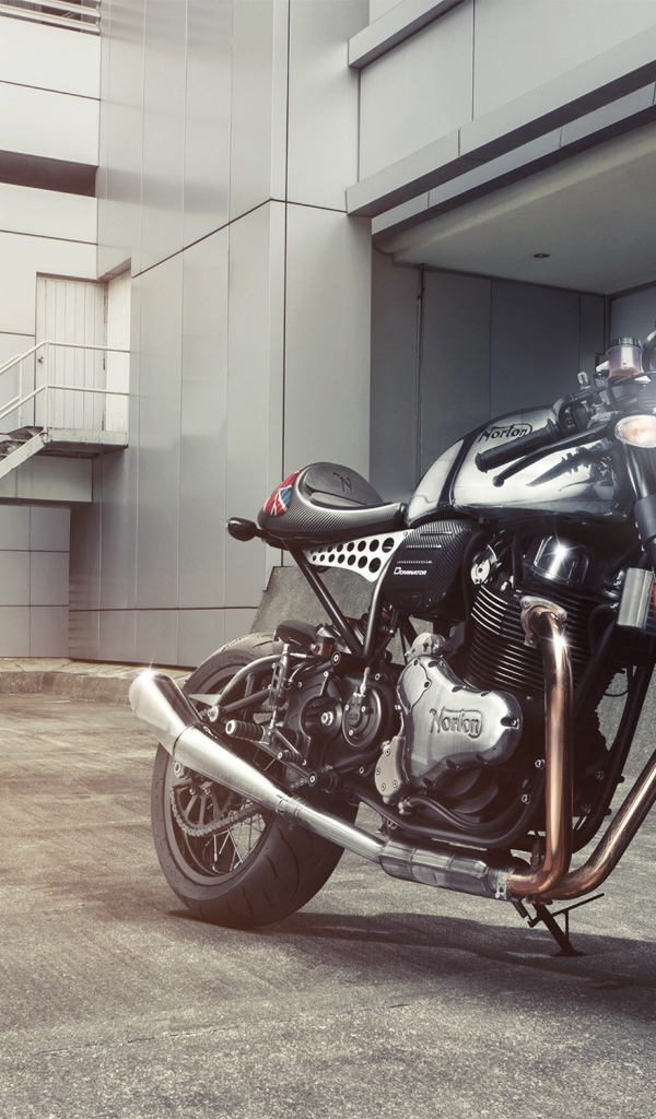 Norton Dominator Large Motorcycle with Headlight On