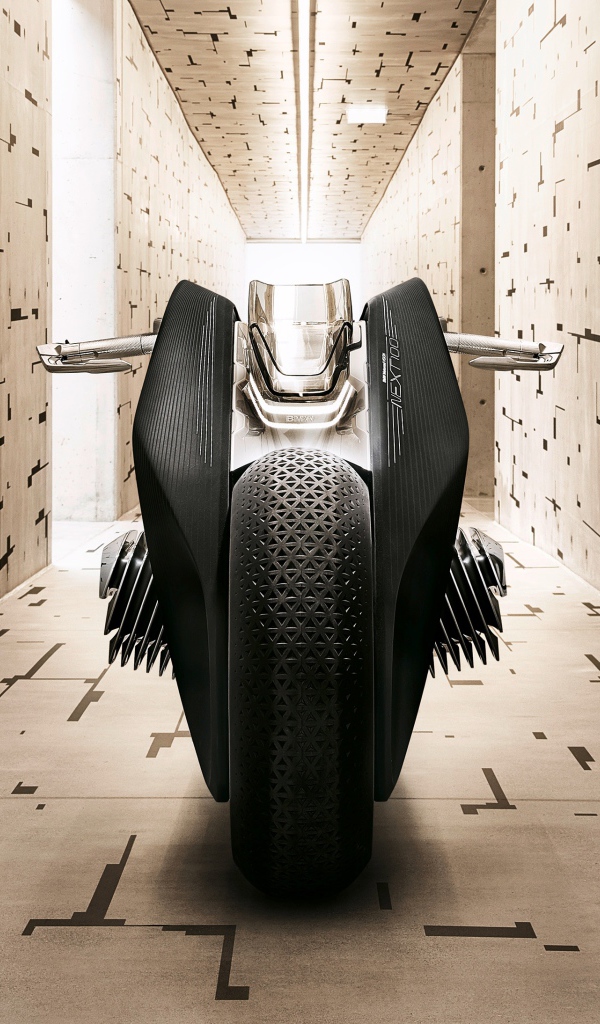 Мотоцикл BMW Vision Next 100 в комнате