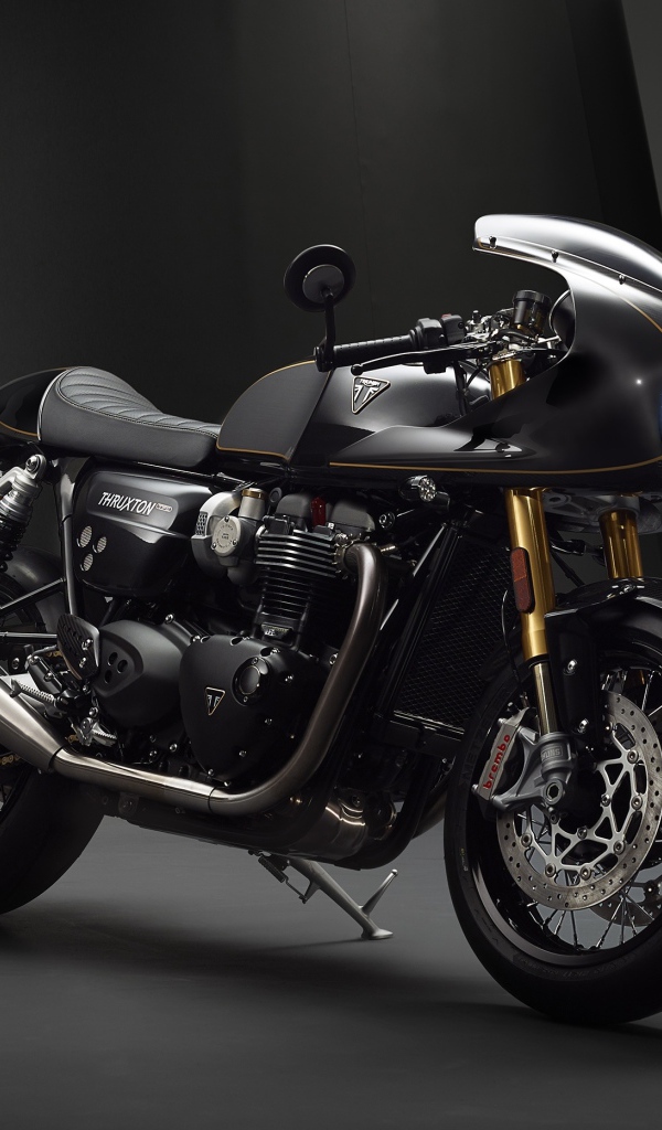 Черный мотоцикл Triumph Thruxton TFC 2019 года 