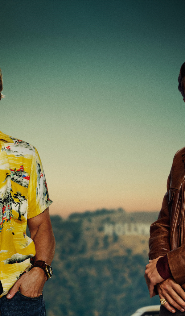 Актеры Леонардо Ди Каприо и Брэд Питт в фильме Однажды в Голливуде, 2019