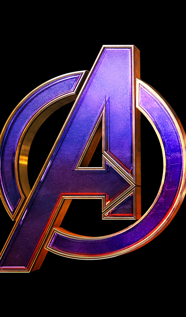 Логотип фильма Мстители: Финал  2019 года на черном фоне