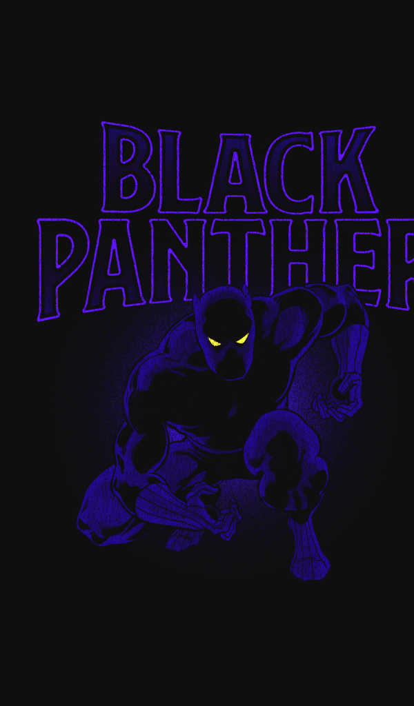 Постер фильма Черная пантера на черном фоне