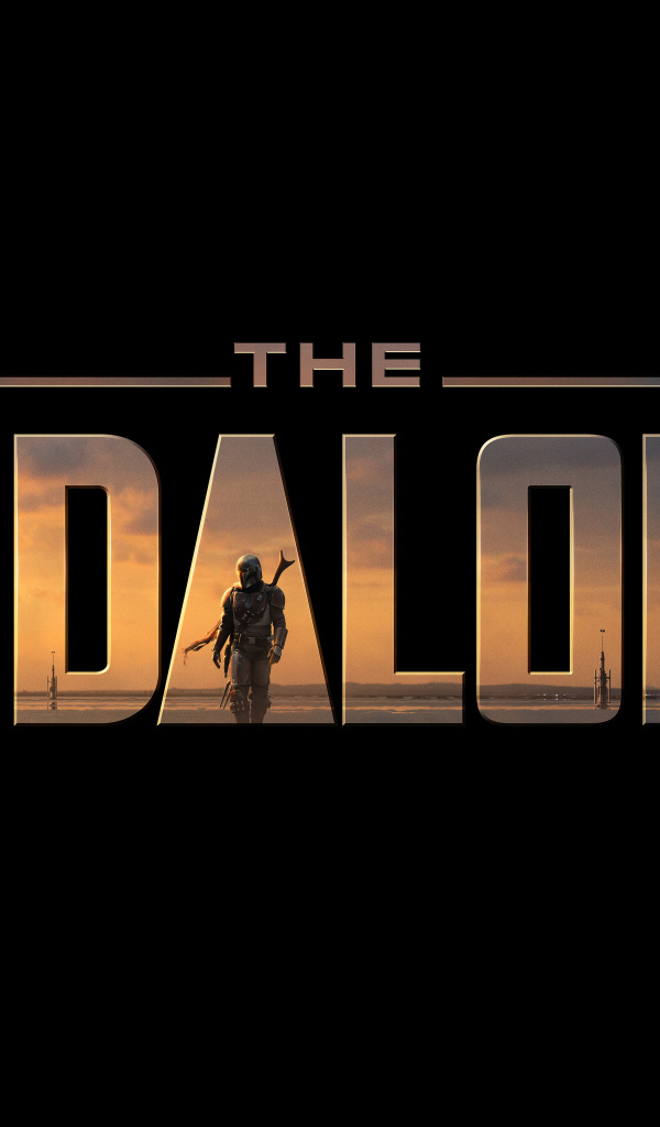 Постер сериала  Мандалорианец на черном фоне, 2019