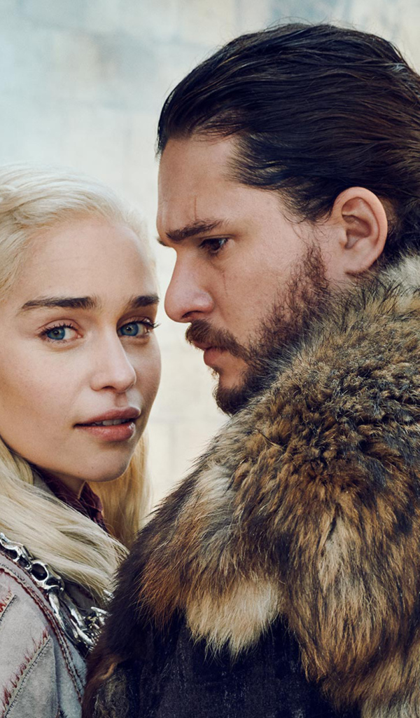Персонажи фильма Игра престолов Джон Сноу и Дейенерис Таргариен
