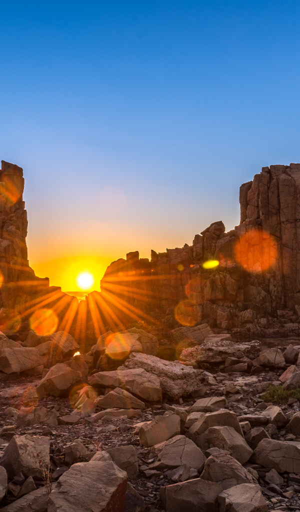 Рассвет на Bombo Headland Quarry, Австралия