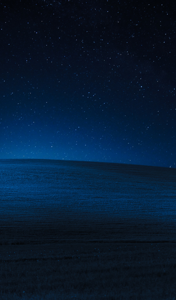 Поле под красивым звездным небом