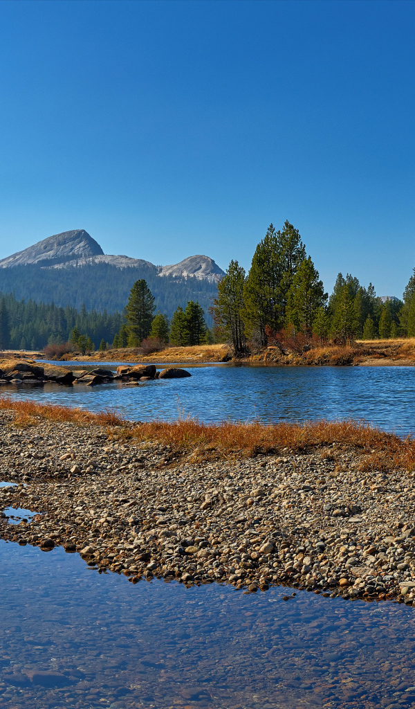 Переход на живописном озере в парке США