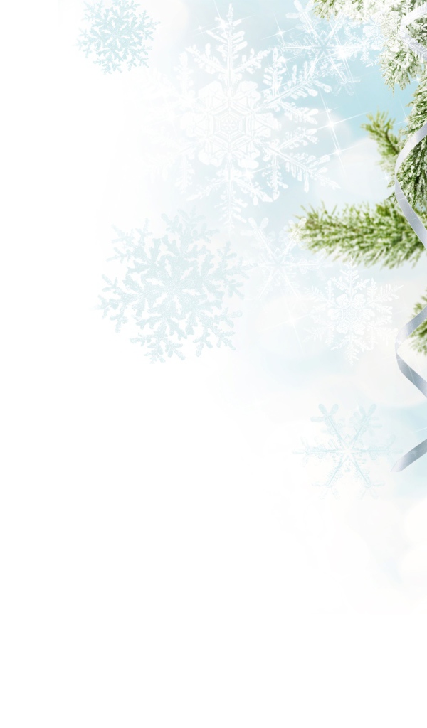 Елочные игрушки на белом фоне, шаблон для открытки 